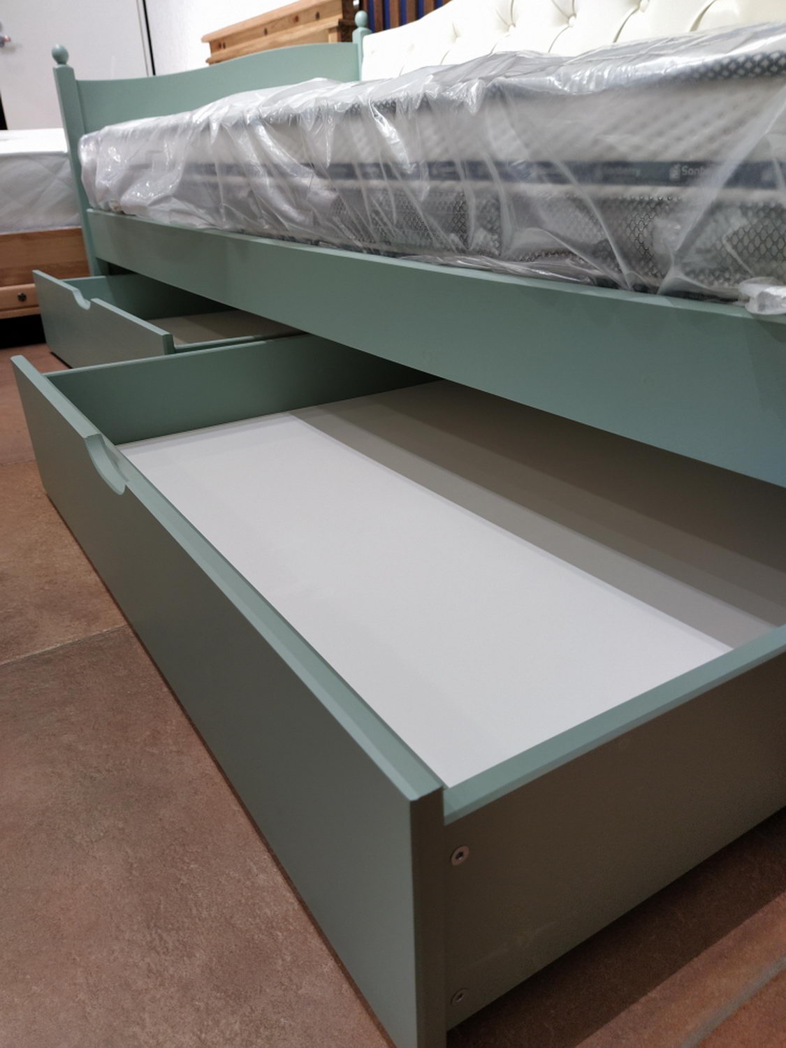 Тахта Айно №8 с мягким изголовьем с ящиками 900х2000