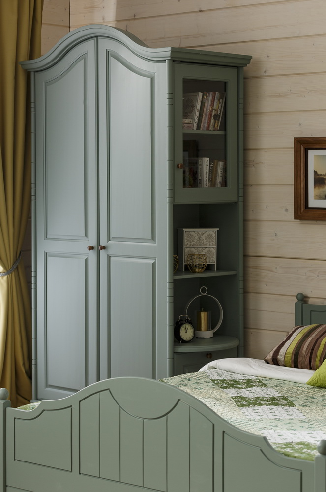 Шкаф с полками массив сосны Айно 2-ств №3