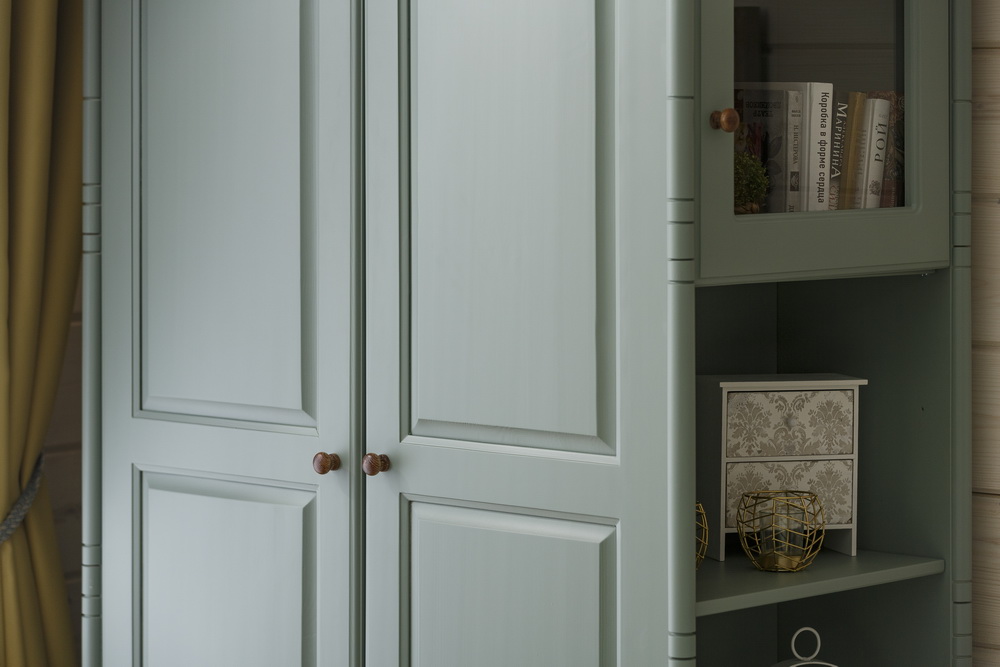 Шкаф с полками массив сосны Айно 2-ств №3