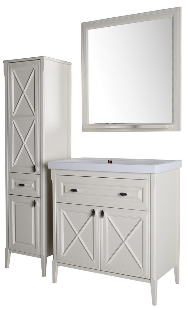 Пенал белый с дверцей Монте 40 (петли справа)