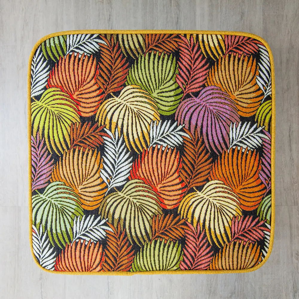 Стул Rabbit Wood Бруно гобелен Листья+рогожка Сан-Леон