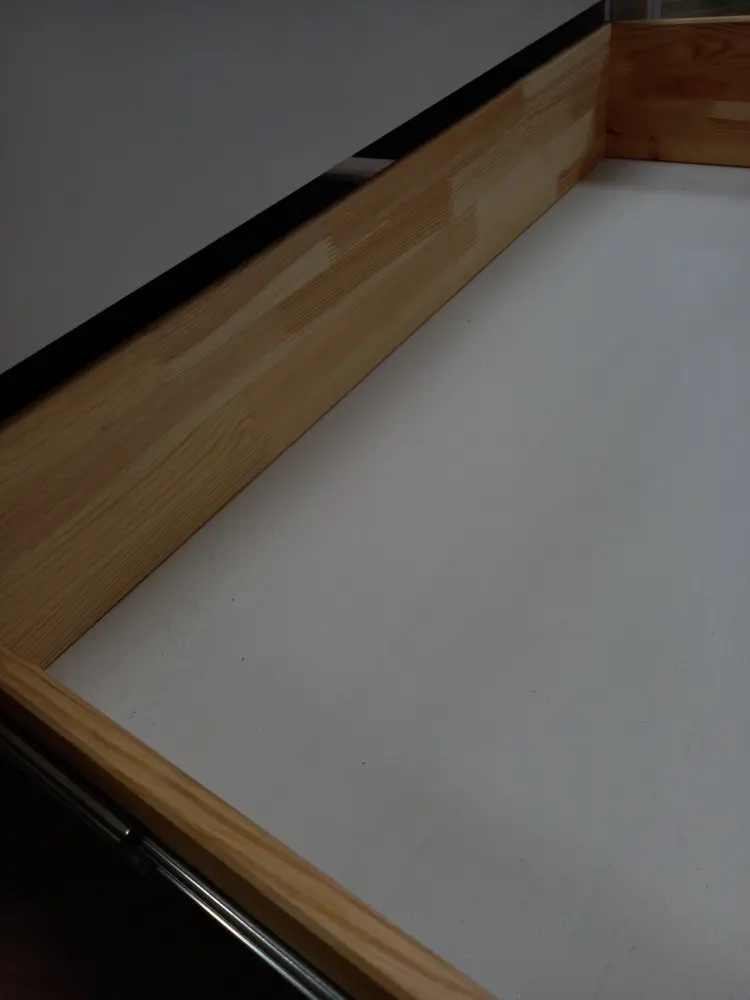 Кровать диван массив сосны Бейли 900х2000 с ящиками белый воск