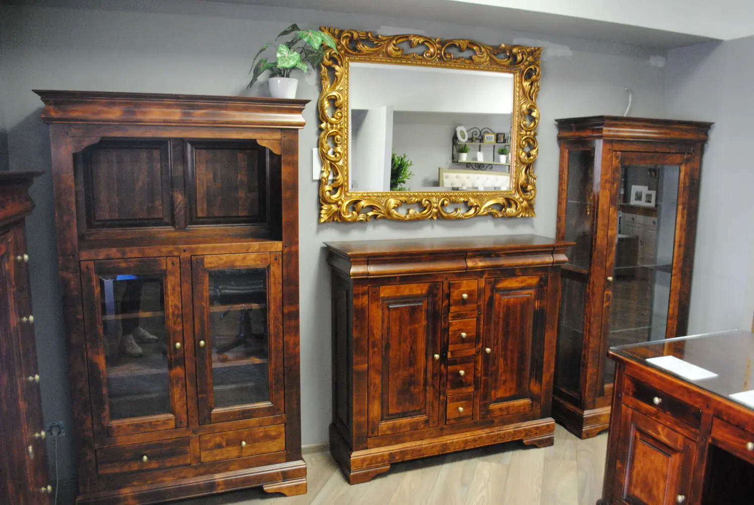 Комод с 4 ящиками из дуба Луи Филипп ОВ 06 (массив)