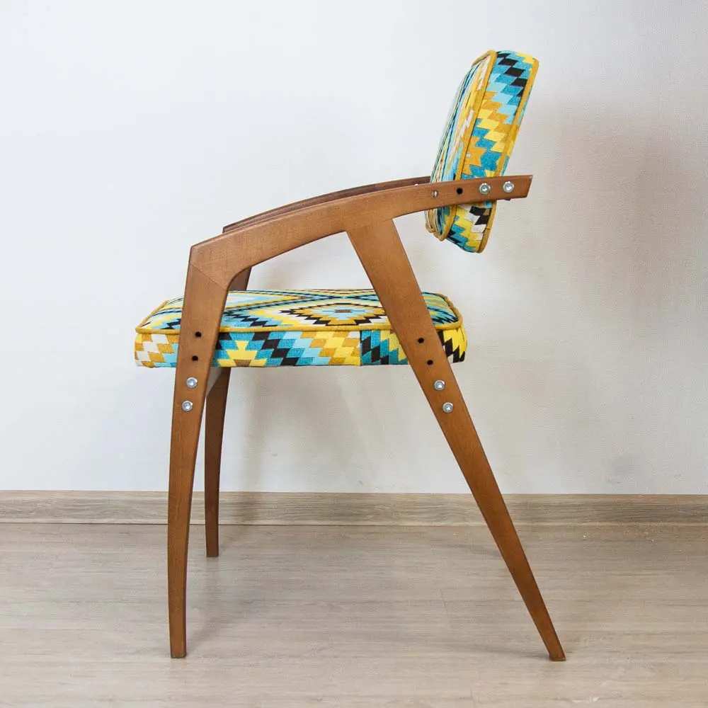 Стул массив березы Rabbit Wood Бруно орех+гобелен Узор