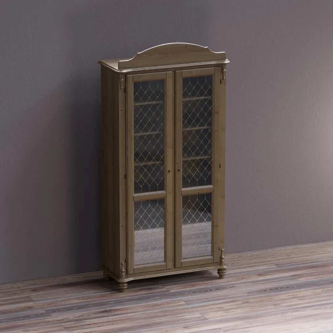 Шкаф-витрина Скандия 2-створчатый высокий Б3.19.02