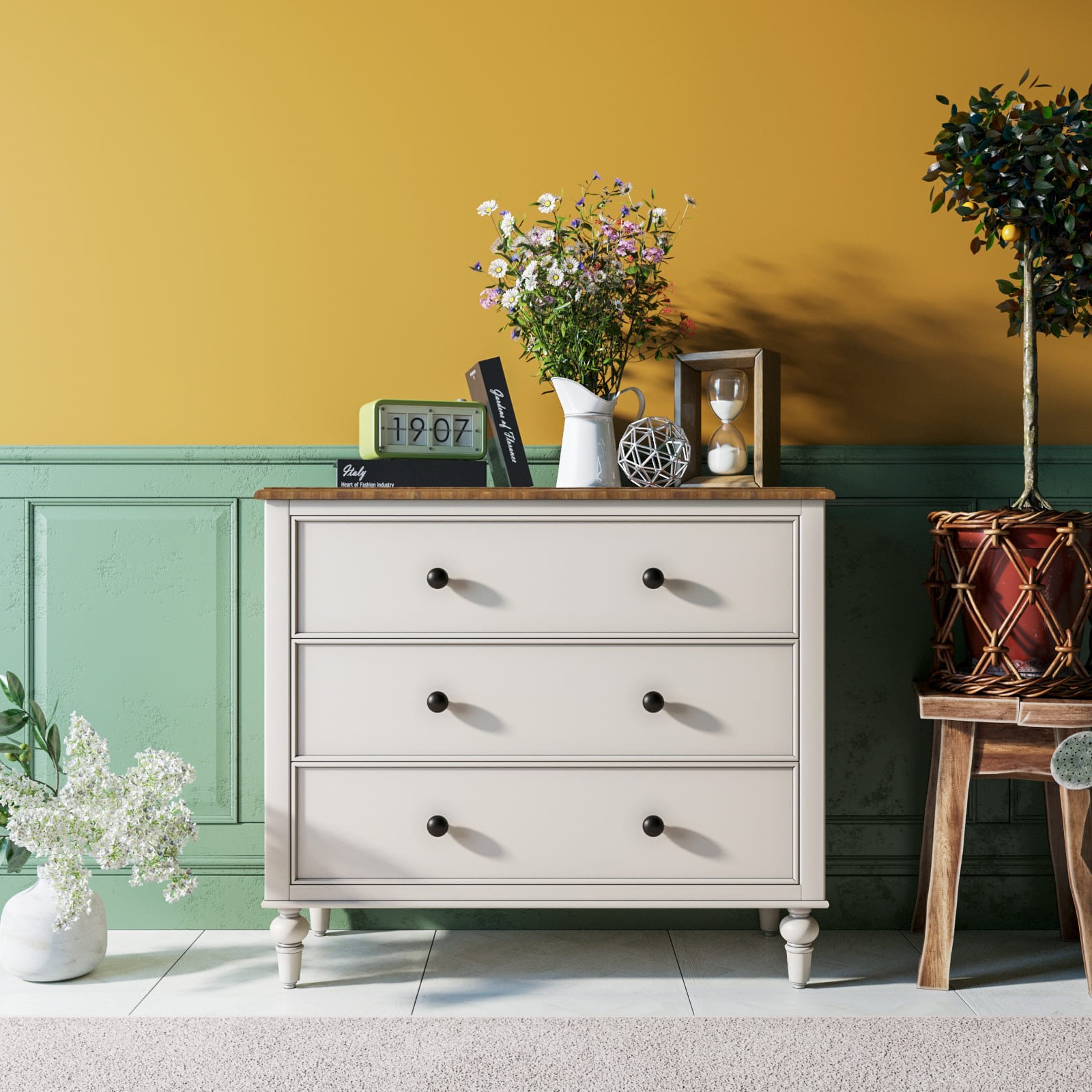 Комод 3 ящика массив "Odri"