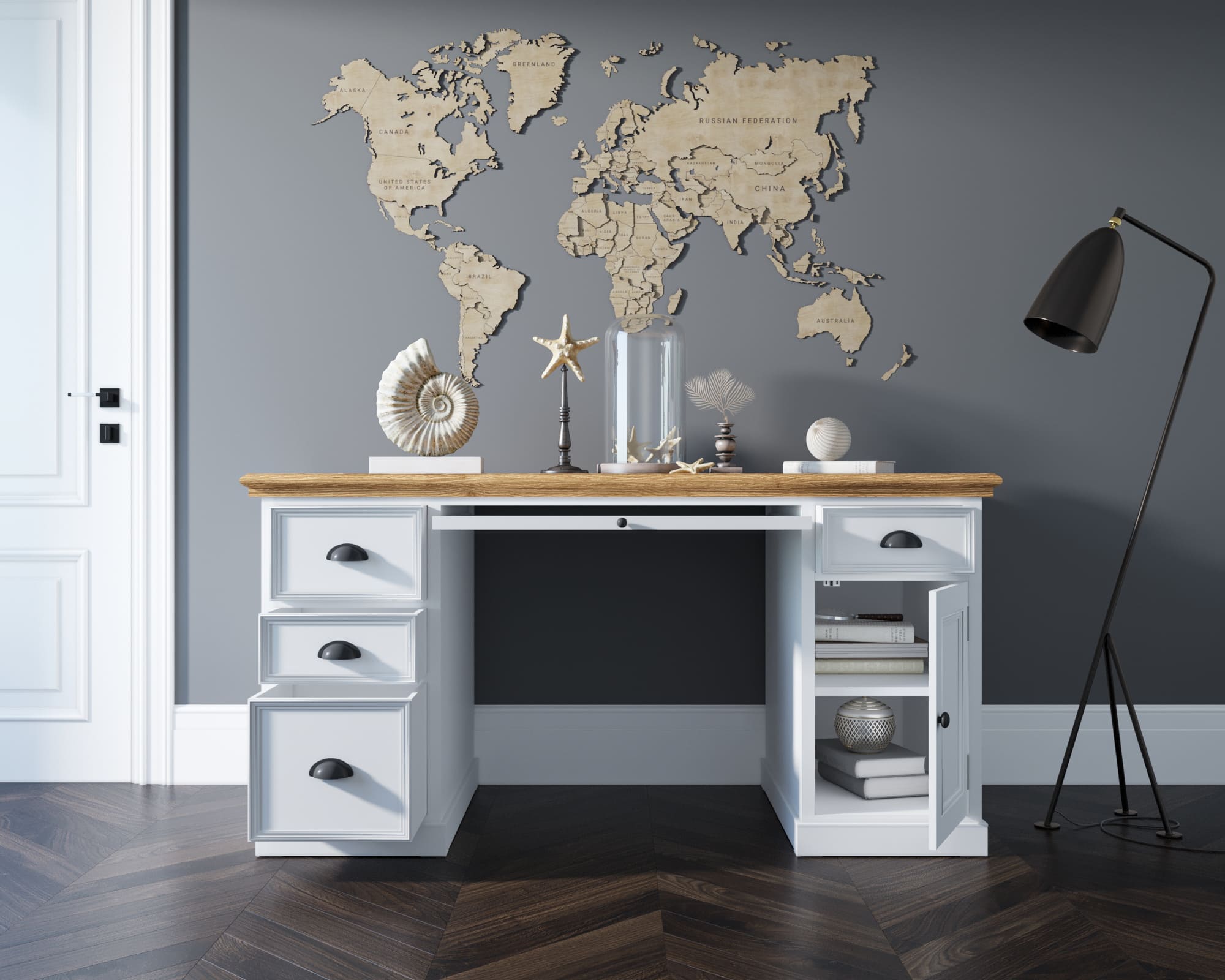 Стол рабочий с ящиками "Palermo"