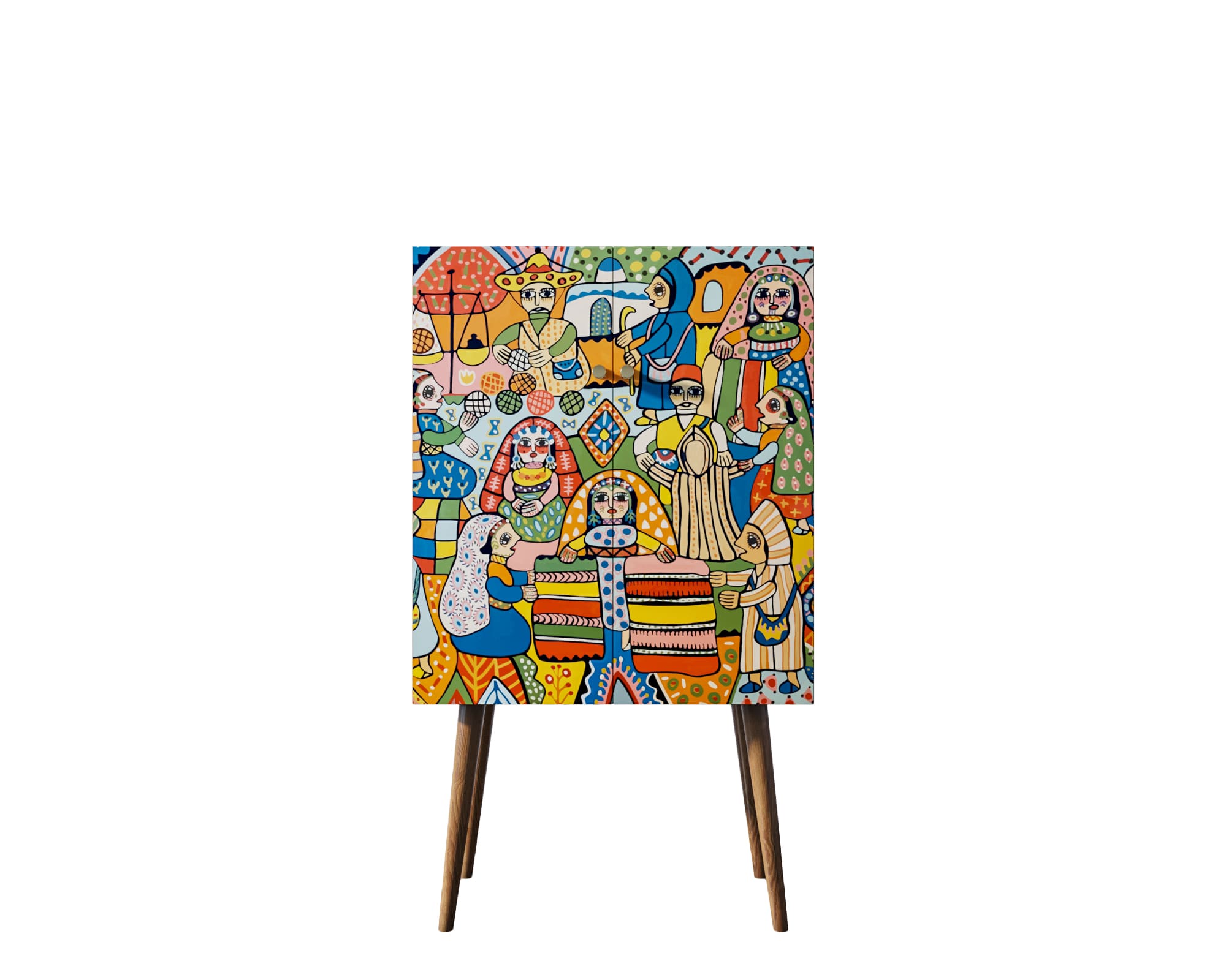 Комод с 2 дверцами на высоких ножках "Berber"