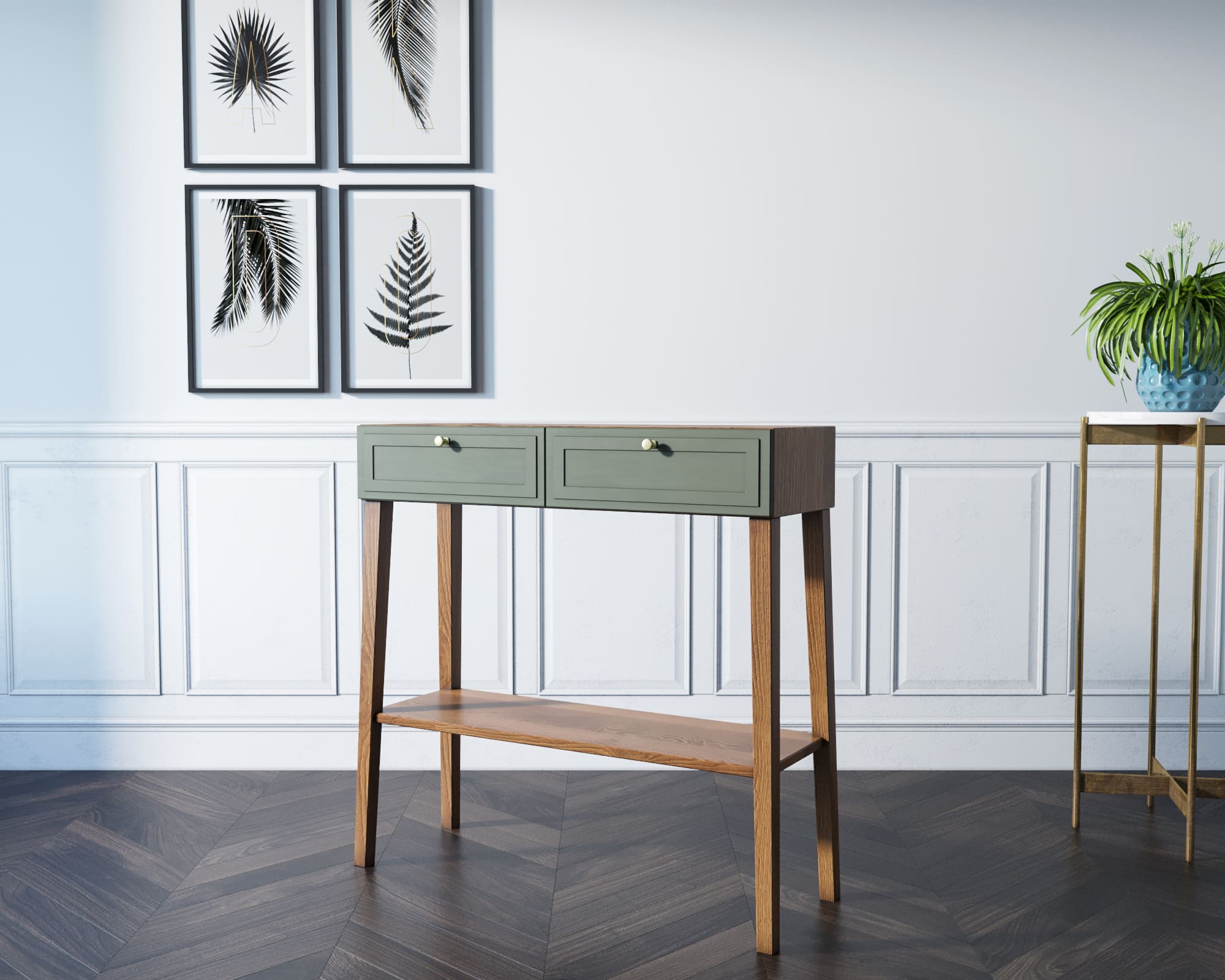 Консоль узкая с 2 ящиками "Andersen"