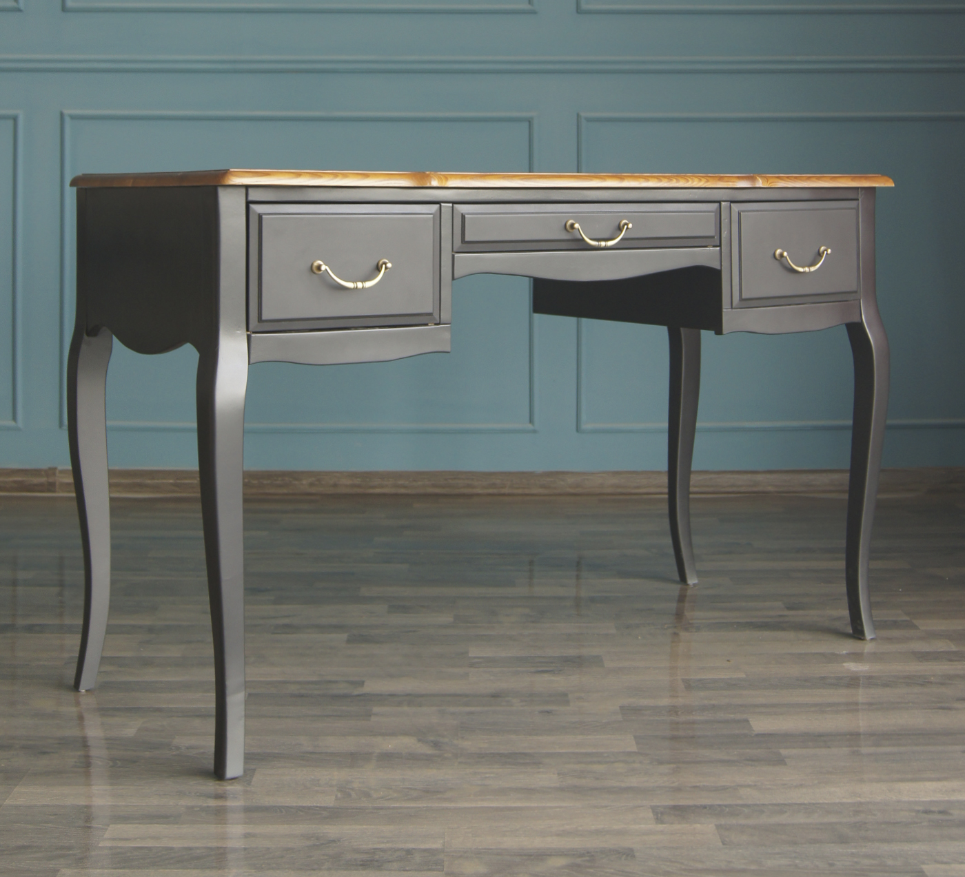 Стол письменный с 3 ящиками "Leontina Black