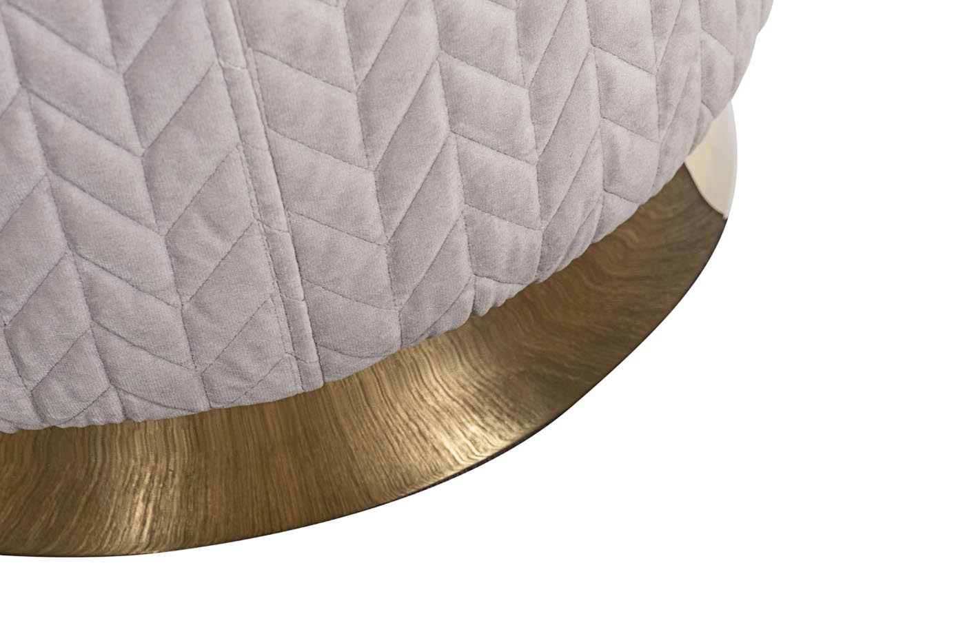 GY-BEN8143GOLD-LG Банкетка велюр светло-серый/золото