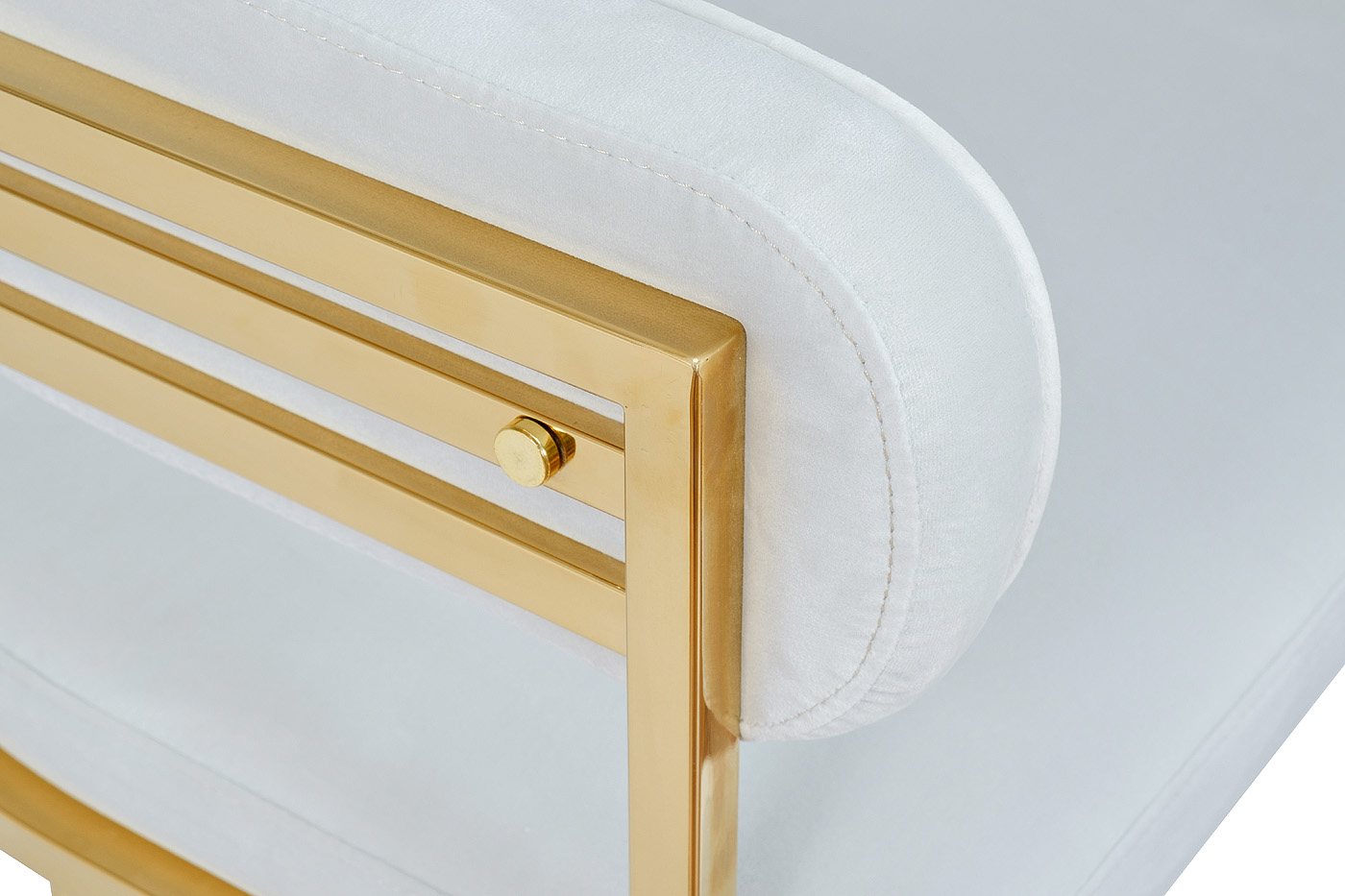 GY-8504STUL-SVSER Стул велюр светло-серый/золото