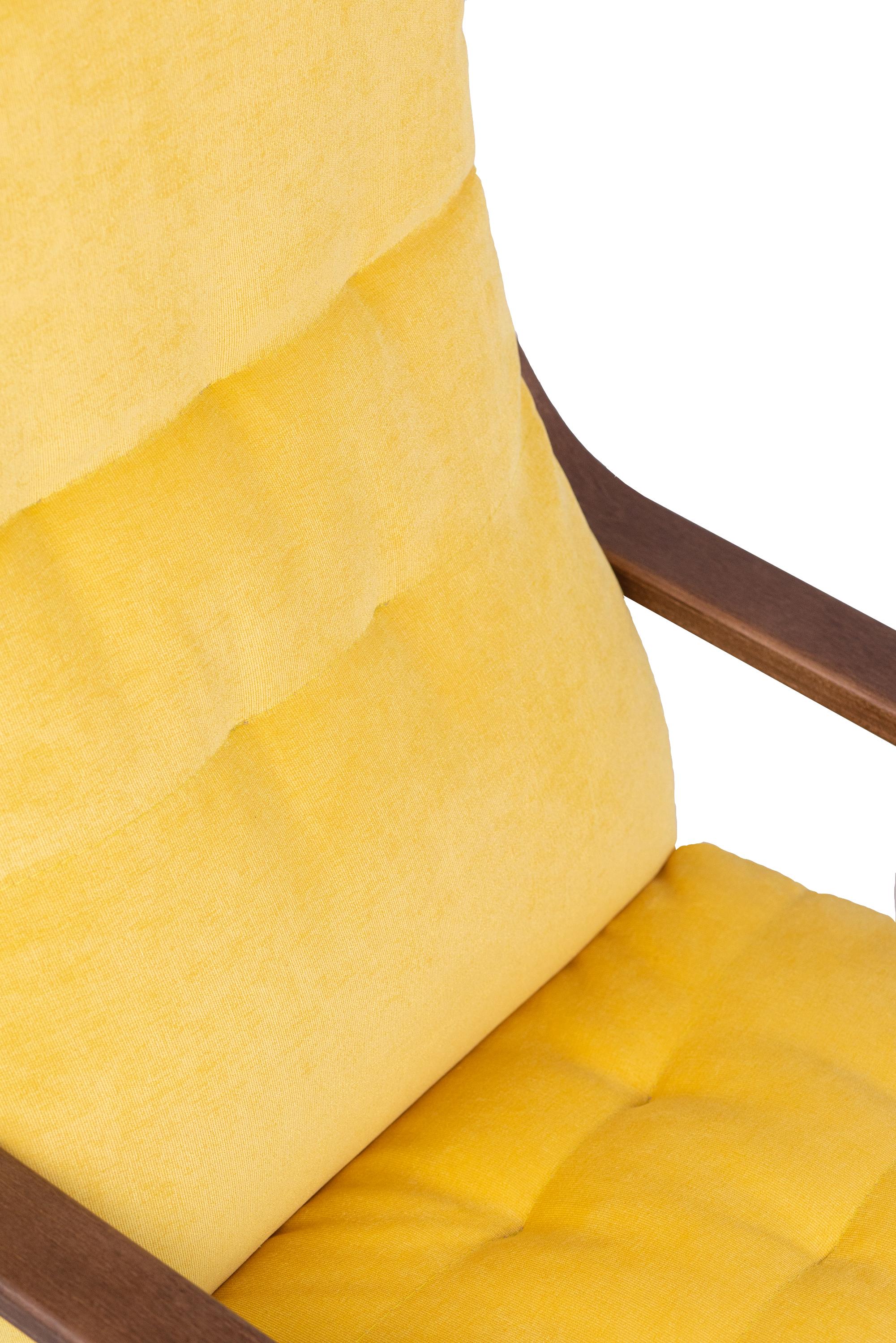 детское кресло Сайма Kids Вельвет Люкс 72 - оранжевый каркас Берёза