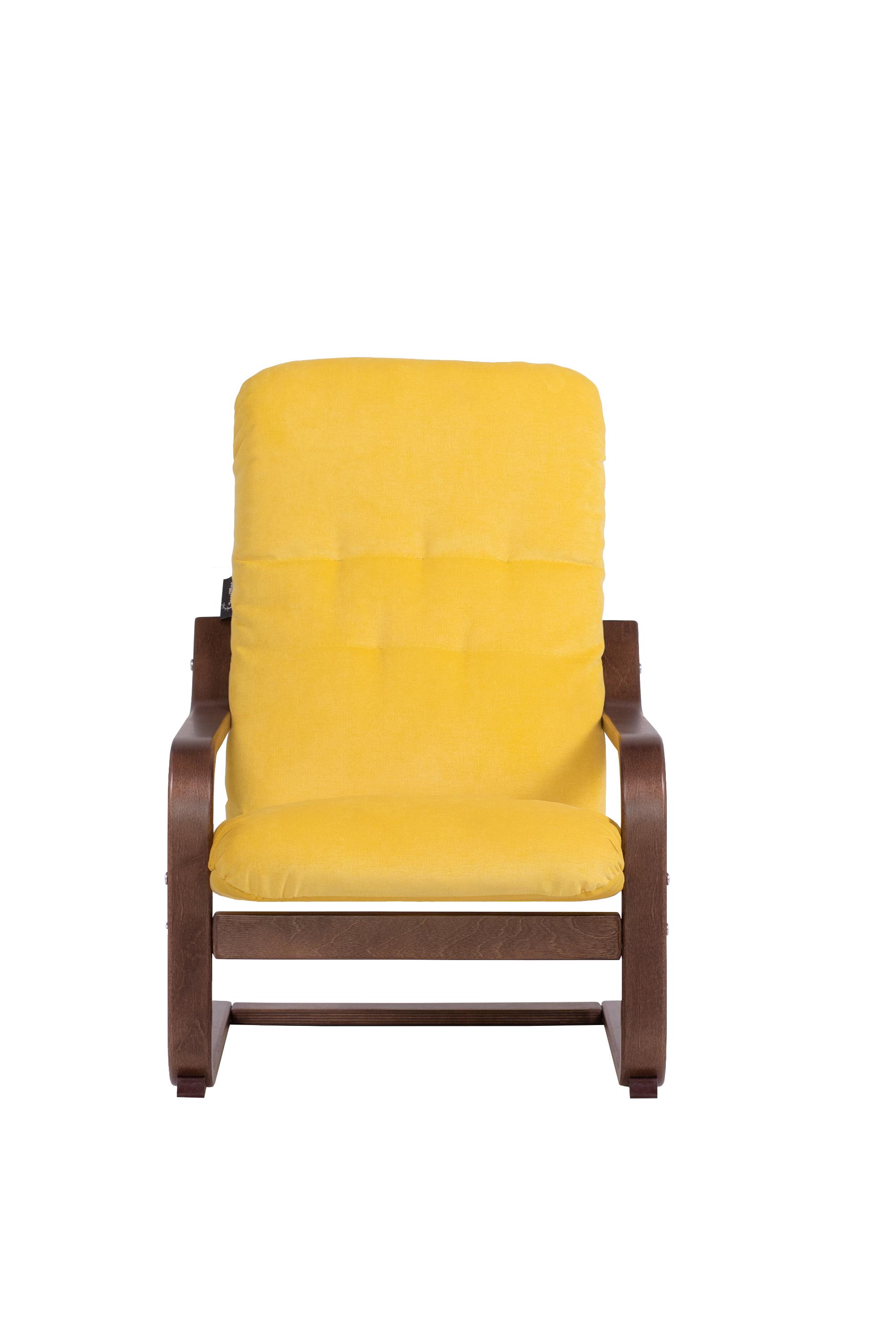 детское кресло Сайма Kids Вельвет Люкс 72 - оранжевый каркас Берёза