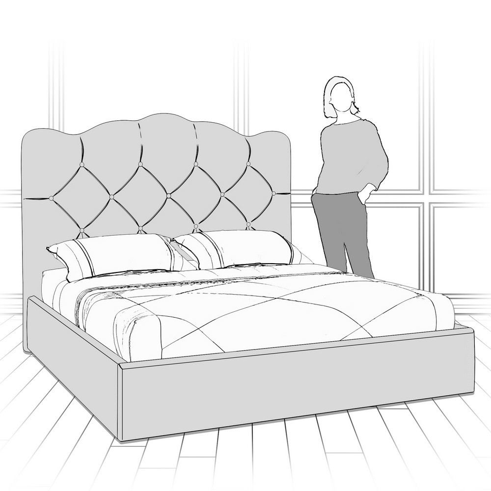 Кровать с подъемным механизмом K70-1600-B01