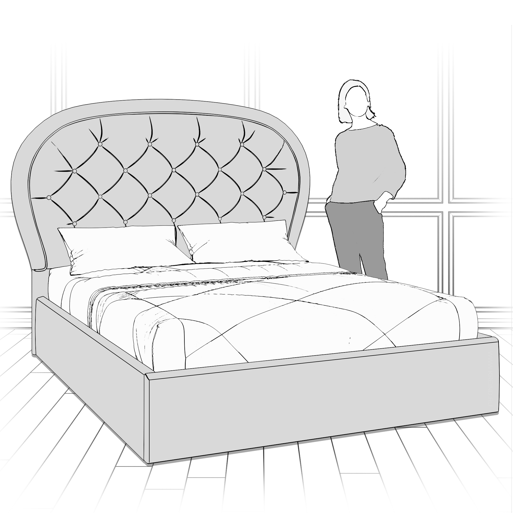 Кровать с подъемным механизмом K50-1600-B08