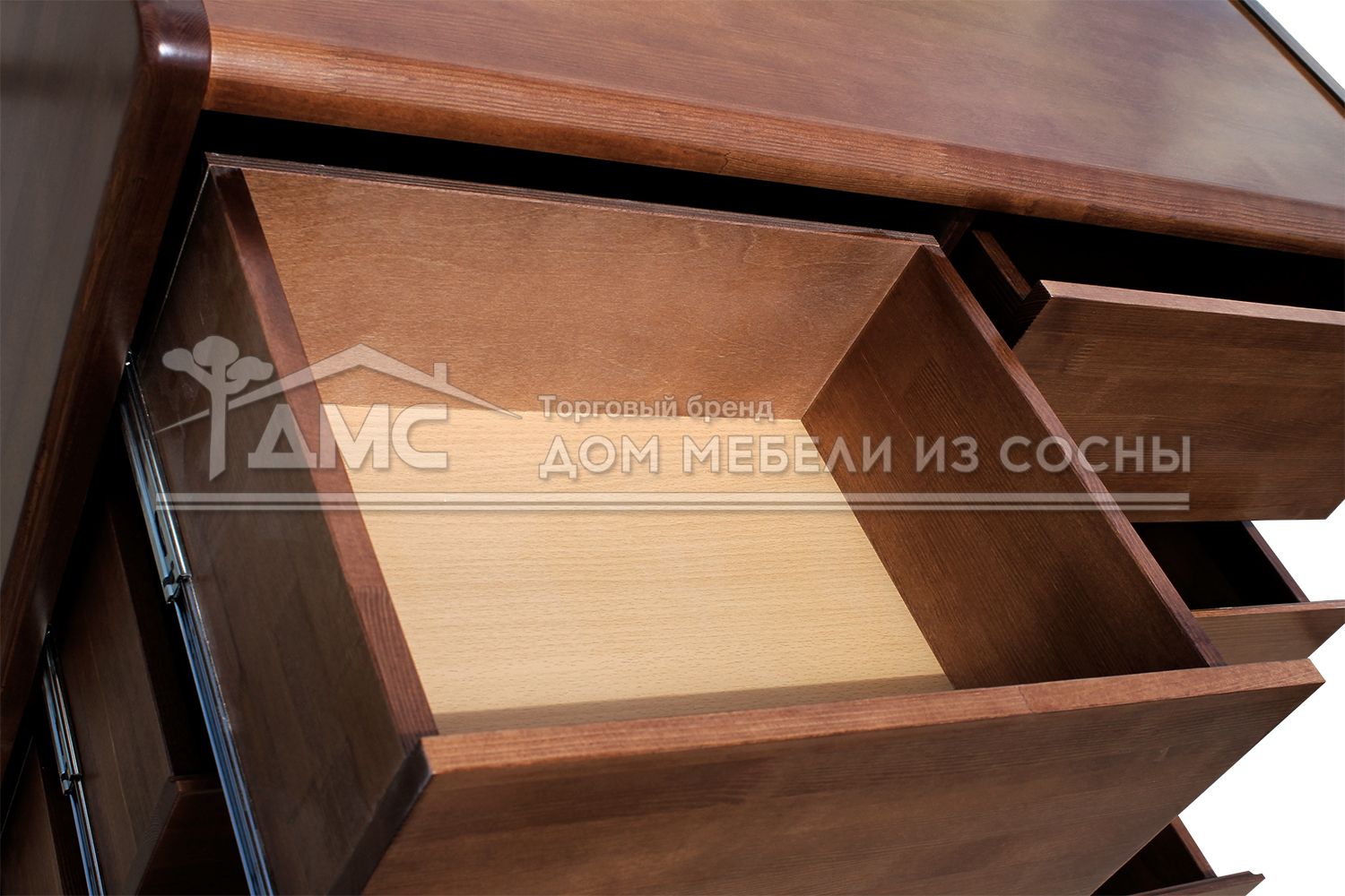 Комод с 6 ящиками массив сосны Бали Люкс