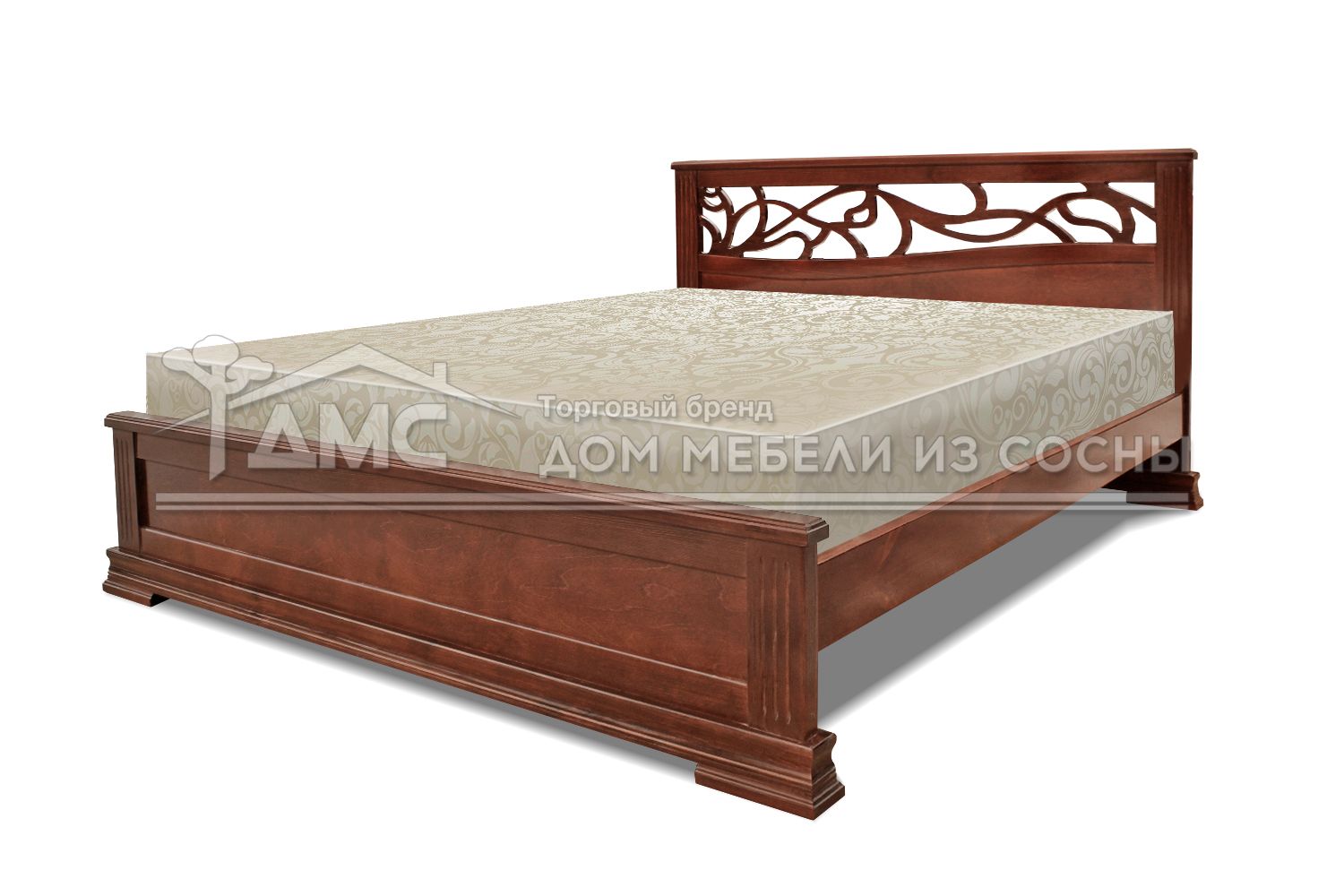 Кровать двухспальная массив Лирос 1200х2000