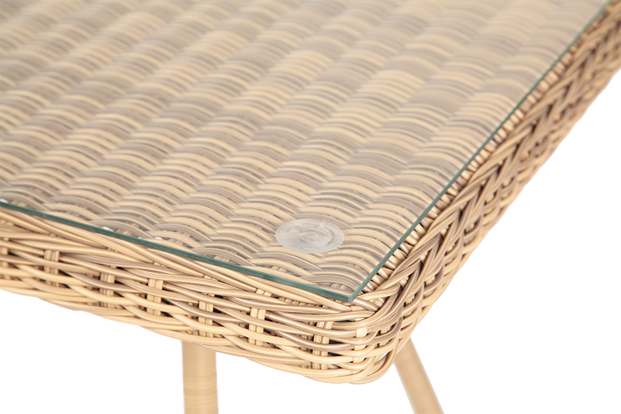 "Арлиш" стол плетеный из искусственного ротанга, цвет соломенный