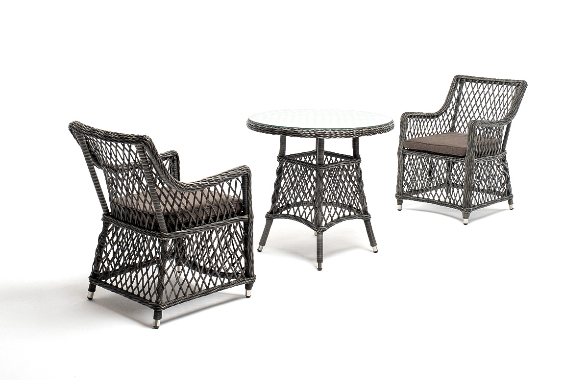 "Эспреззо–80 L" обеденная группа плетеная, цвет графит