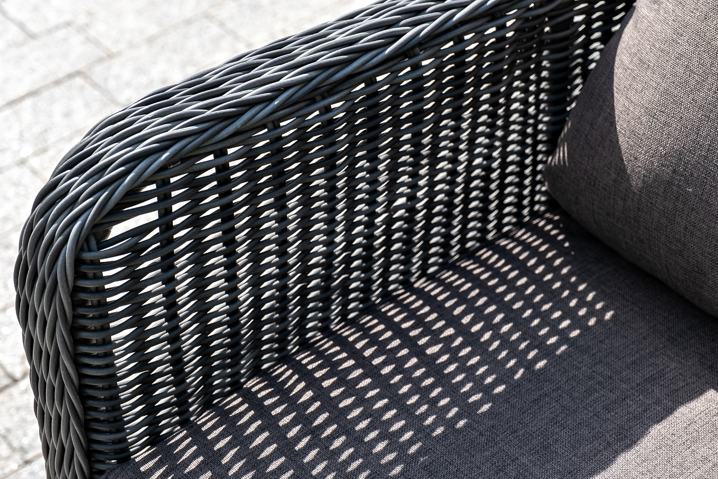 "Глиссандо" лаунж-зона из искусственного ротанга, цвет графит