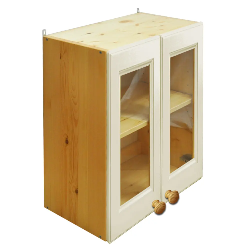 Шкаф настенный со стеклом Весури арт. 261 слоновая кость