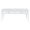   Стол журнальный 2 ящика "Ольса" 02 (белый лак)  